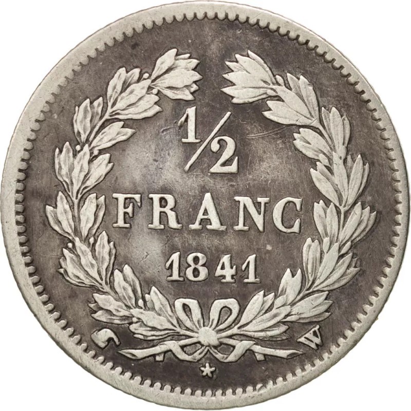 demi franc Louis-Philippe revers