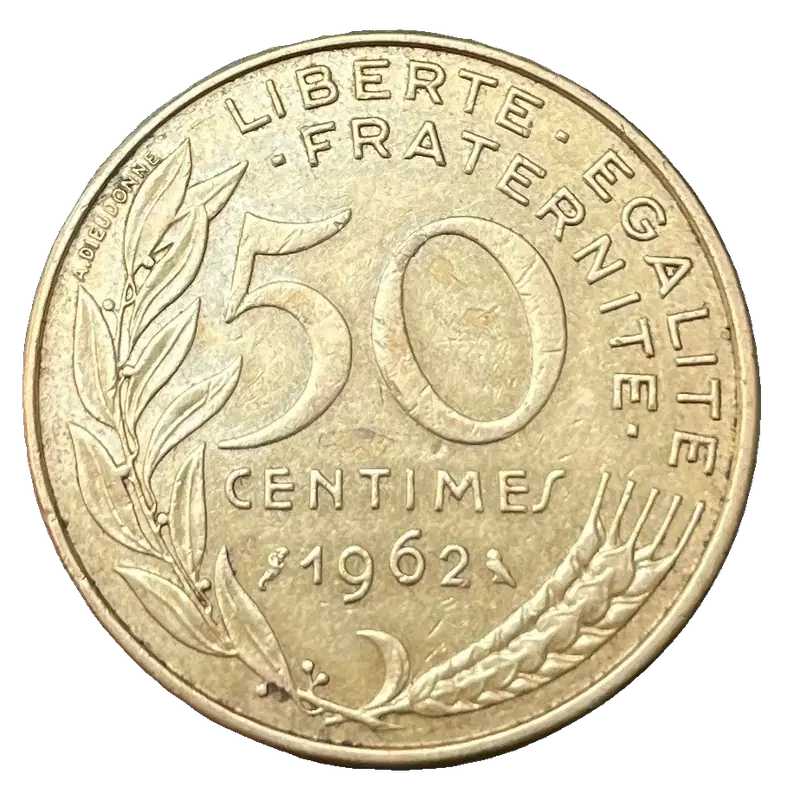 50 centimes Marianne 1962, revers
