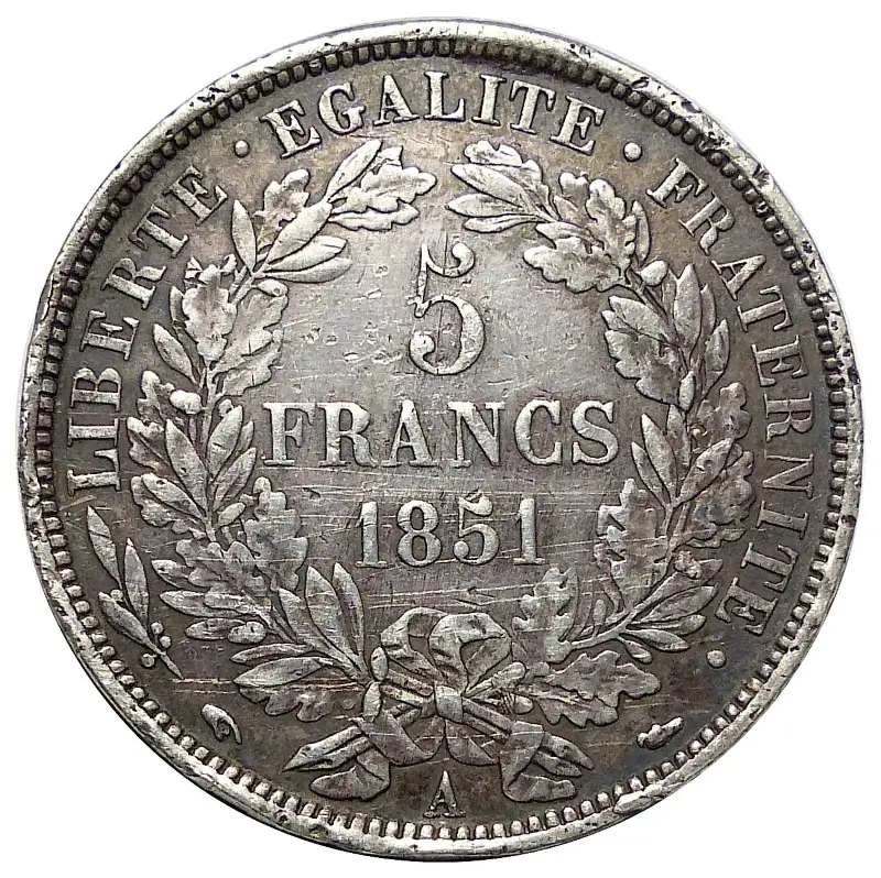 5 francs Cérès revers