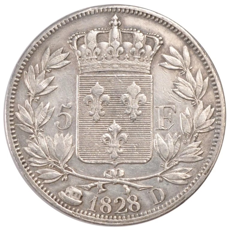 5 franc Charles X revers