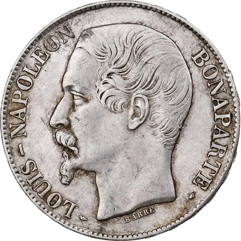 5 francs Louis-Napoléon Bonaparte avers