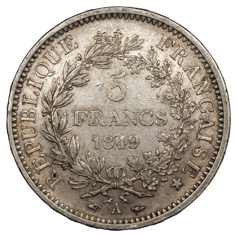 5 francs Hercule type I revers