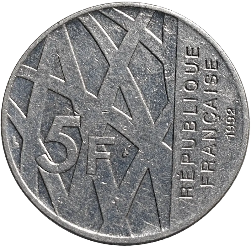 5 francs Pierre Mendès-France 1992 revers