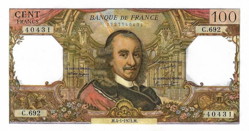 Billet de 100 francs corneille recto