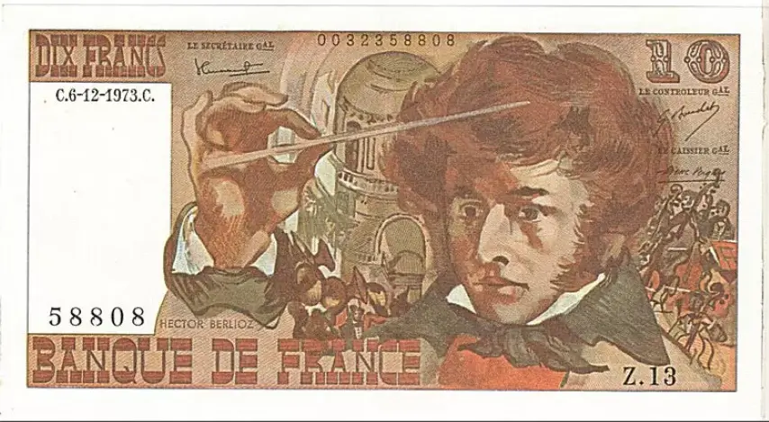 Billet de 10 francs berlioz recto