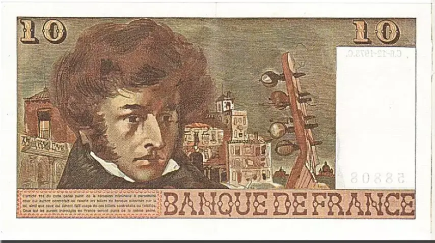 Billet de 10 francs berlioz verso