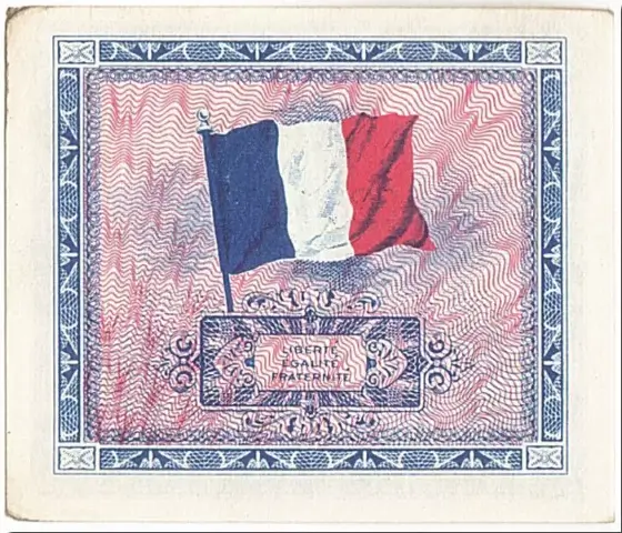 Billet de 2 francs Emis en France verso