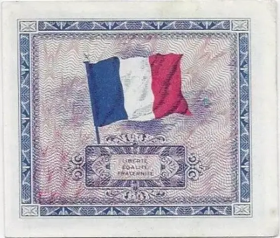 Billet de 5 francs Emis en France verso