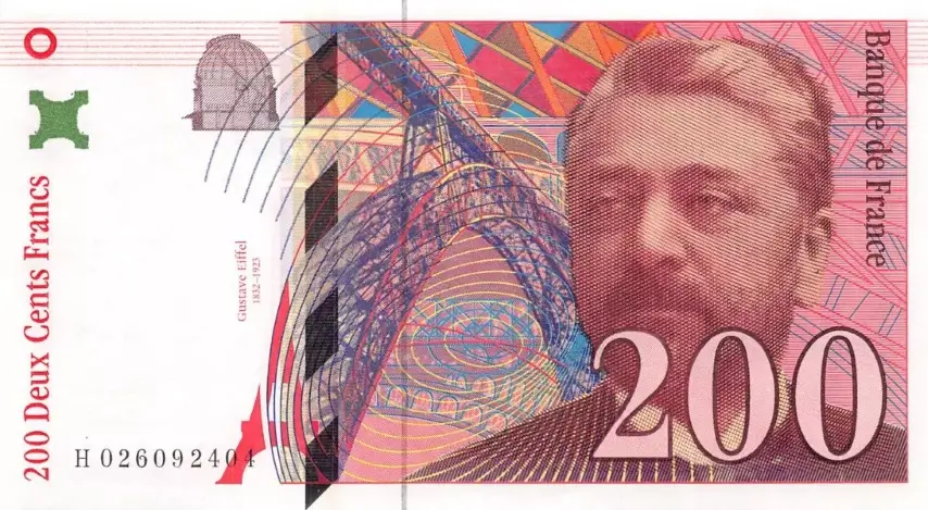 Billet de 200 francs Gustave Eiffel recto