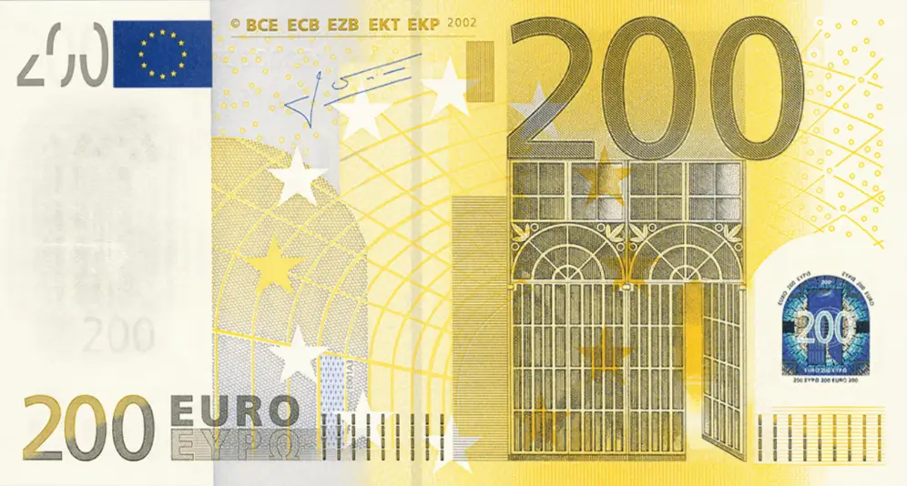 billet de 200 euros première série recto