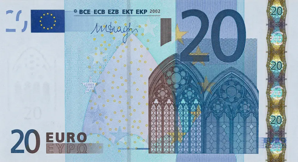 billet de 20 euros première série recto