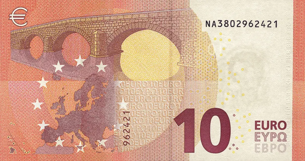 billet de 10 euros première série verso