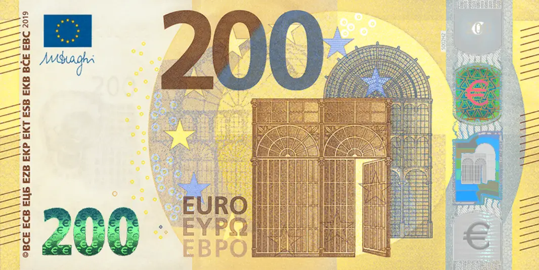 billet de 200 euros première série recto
