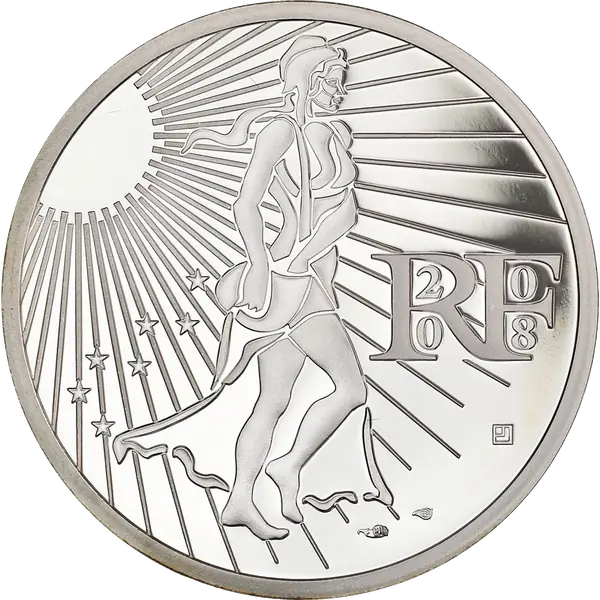 Pièce de 15 euros Semeuse 2008 en argent