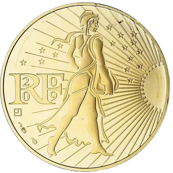 Pièce de 250 euros Semeuse 2009 en or