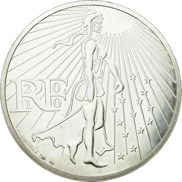 Pièce de 50 euros Semeuse 2010 en argent