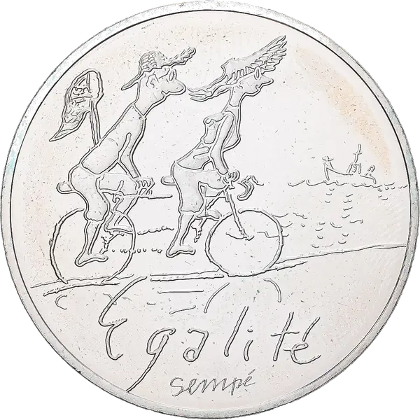 10 € Égalité — Été 2014 par Sempé, série Valeurs de la République
