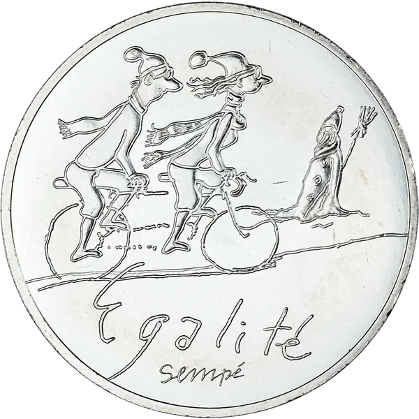 10 € Égalité — Hiver 2014 par Sempé, série Valeurs de la République