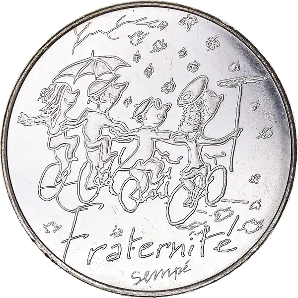 10 € Fraternité — Automne 2014 par Sempé, série Valeurs de la République