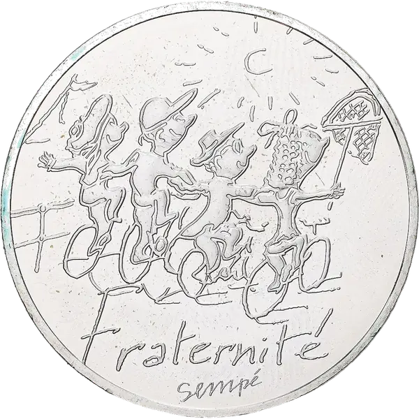 10 € Fraternité — Été 2014 par Sempé, série Valeurs de la République